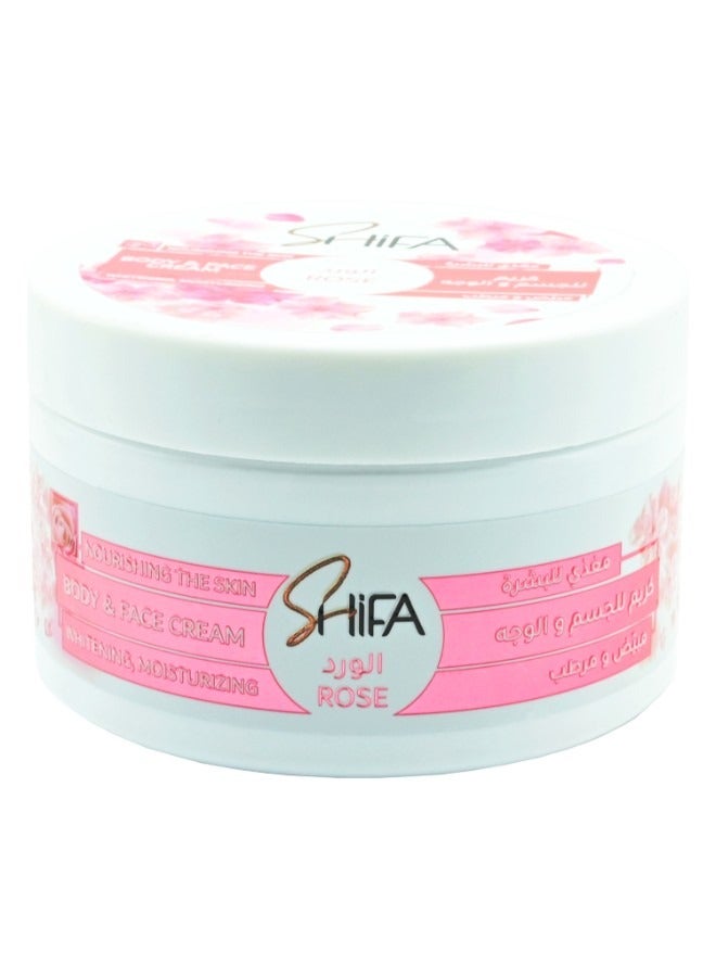 SHIFA PACK OF 2- Face and body cream whitening and moisturizing rose 250 ml - Image 2